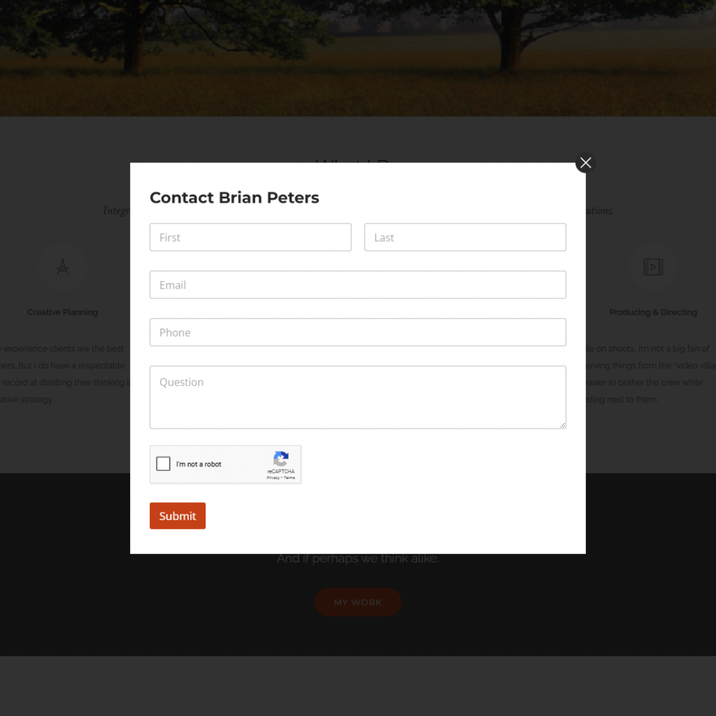 contact form