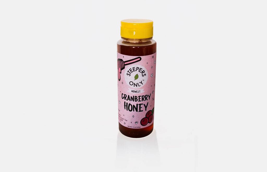 Steepers Only Cranberry Honey Package Label Design
